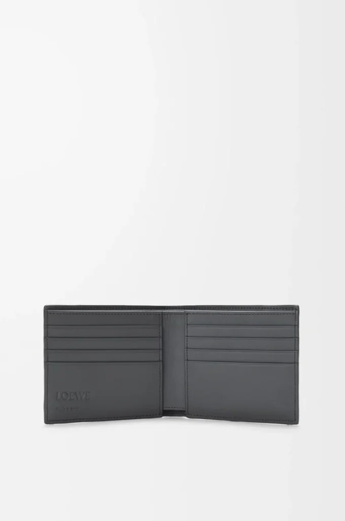 Cartera plegable Puzzle en piel de becerro clásica Gris asfalto/Azul tormenta Cartera plegable Puzzle en piel de becerro clásica Gris asfalto/Azul tormenta