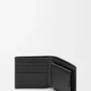 Cartera plegable Puzzle para monedas en piel de becerro granulada flexible, color negro Cartera plegable Puzzle para monedas en piel de becerro granulada flexible, color negro