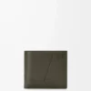 Cartera Puzzle de doble pliegue en piel de becerro clásica Dark Khaki Cartera Puzzle de doble pliegue en piel de becerro clásica Dark Khaki