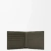 Cartera Puzzle de doble pliegue en piel de becerro clásica Dark Khaki Cartera Puzzle de doble pliegue en piel de becerro clásica Dark Khaki