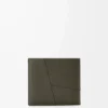 Cartera Puzzle de doble pliegue en piel de becerro clásica Dark Khaki Cartera Puzzle de doble pliegue en piel de becerro clásica Dark Khaki
