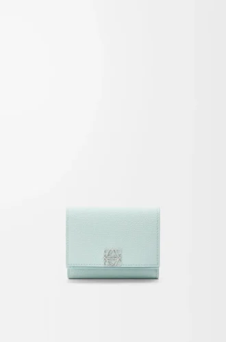 Cartera tríptica Anagram en piel de becerro granulada Frozen
