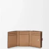 Cartera tríptica en piel de becerro granulada suave Blush/Mahogany Cartera tríptica en piel de becerro granulada suave Blush/Mahogany