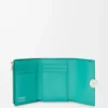 Cartera vertical pequeña Pebble en piel de becerro granulada Aquamarine