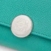 Cartera vertical pequeña Pebble en piel de becerro granulada Aquamarine