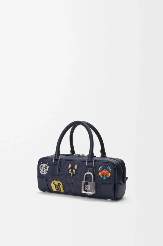 Cats Amazona 23 bolso recortado en denim bordado Azul Cats Amazona 23 bolso recortado en denim bordado Azul