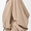 Chaqueta abullonada de algodón Beige Chaqueta abullonada de algodón Beige