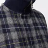 Chaqueta acolchada de lana azul marino oscuro Chaqueta acolchada de lana azul marino oscuro