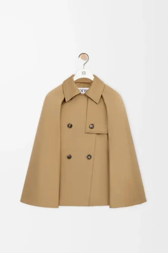 Chaqueta capa de algodón Beige
