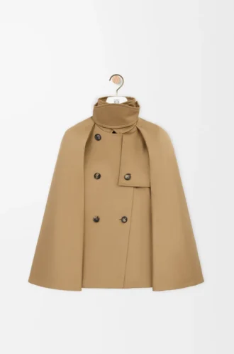 Chaqueta capa de algodón Beige