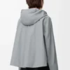 Chaqueta con capucha de algodón gris claro Chaqueta con capucha de algodón gris claro