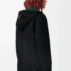 Chaqueta con capucha de lana y cachemira Negro/Verde Chaqueta con capucha de lana y cachemira Negro/Verde