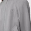 Chaqueta con cremallera de lana Gris claro Chaqueta con cremallera de lana Gris claro
