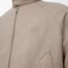 Chaqueta con cremallera de lana y cachemira, color beige jaspeado Chaqueta con cremallera de lana y cachemira, color beige jaspeado