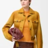 Chaqueta corta de piel de cordero ante Light Tan Chaqueta corta de piel de cordero ante Light Tan