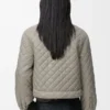 Chaqueta corta de tejido técnico Gris medio Chaqueta corta de tejido técnico Gris medio