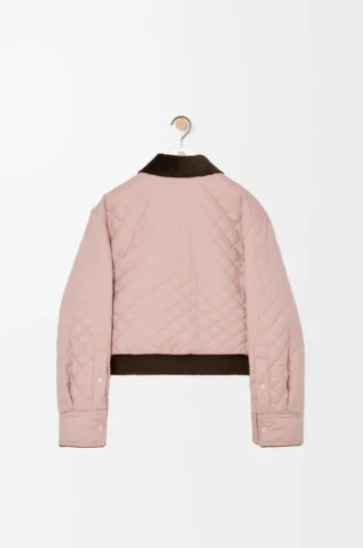 Chaqueta corta de tejido técnico Rosa claro