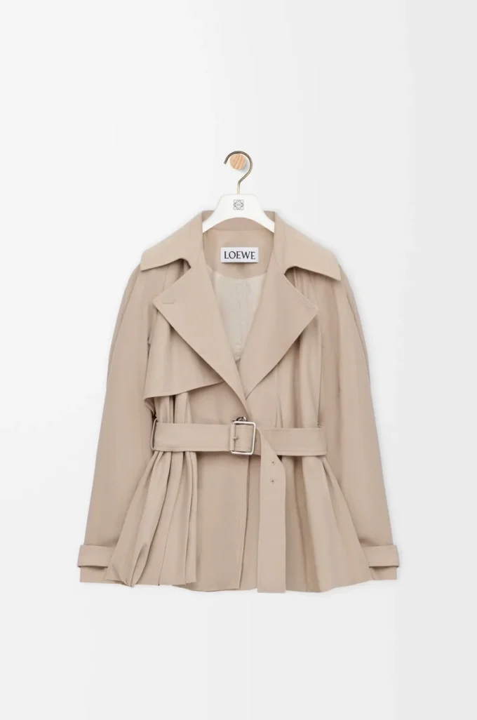 Chaqueta de algodón beige Chaqueta de algodón beige