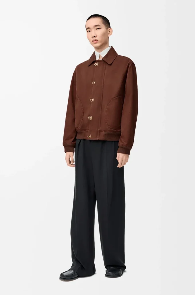 Chaqueta de algodón marrón/marrón oscuro Chaqueta de algodón marrón/marrón oscuro