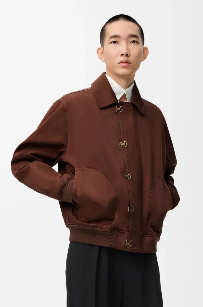 Chaqueta de algodón marrón/marrón oscuro Chaqueta de algodón marrón/marrón oscuro
