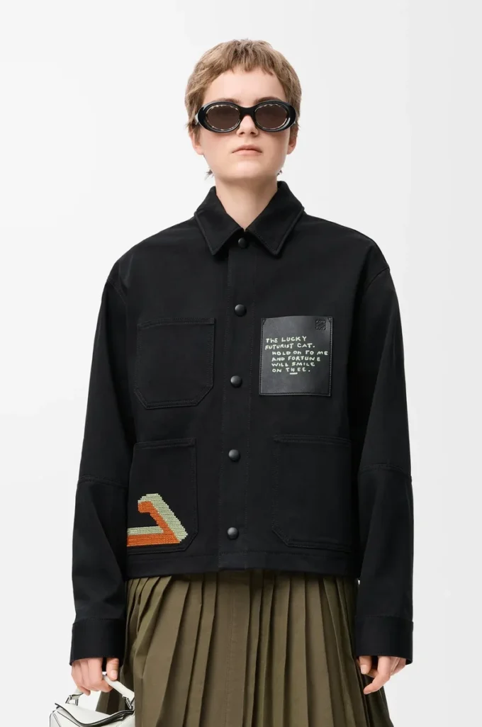 Chaqueta de algodón negro Chaqueta de algodón negro