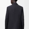Chaqueta de lana azul marino oscuro Chaqueta de lana azul marino oscuro