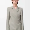 Chaqueta de lana beige claro jaspeado Chaqueta de lana beige claro jaspeado