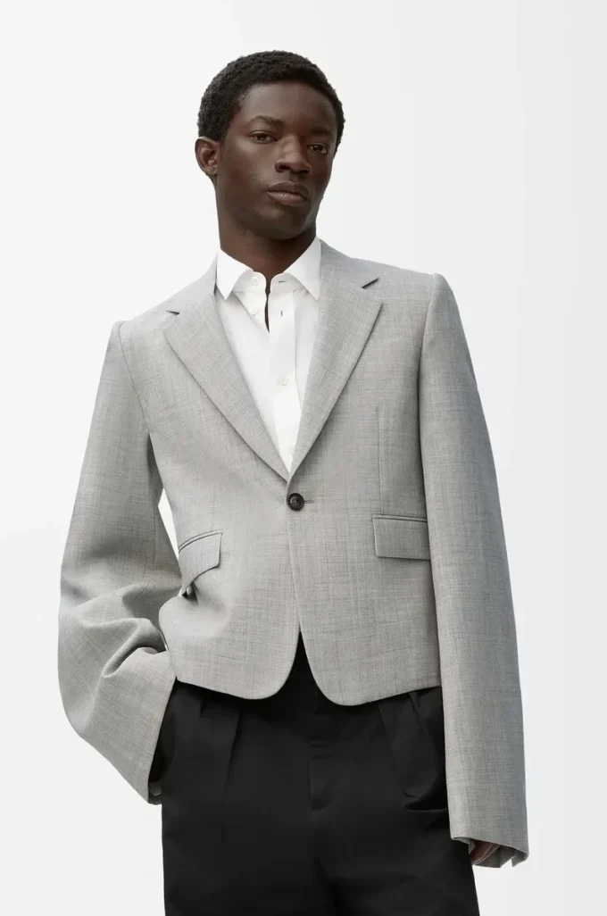 Chaqueta de lana gris Chaqueta de lana gris