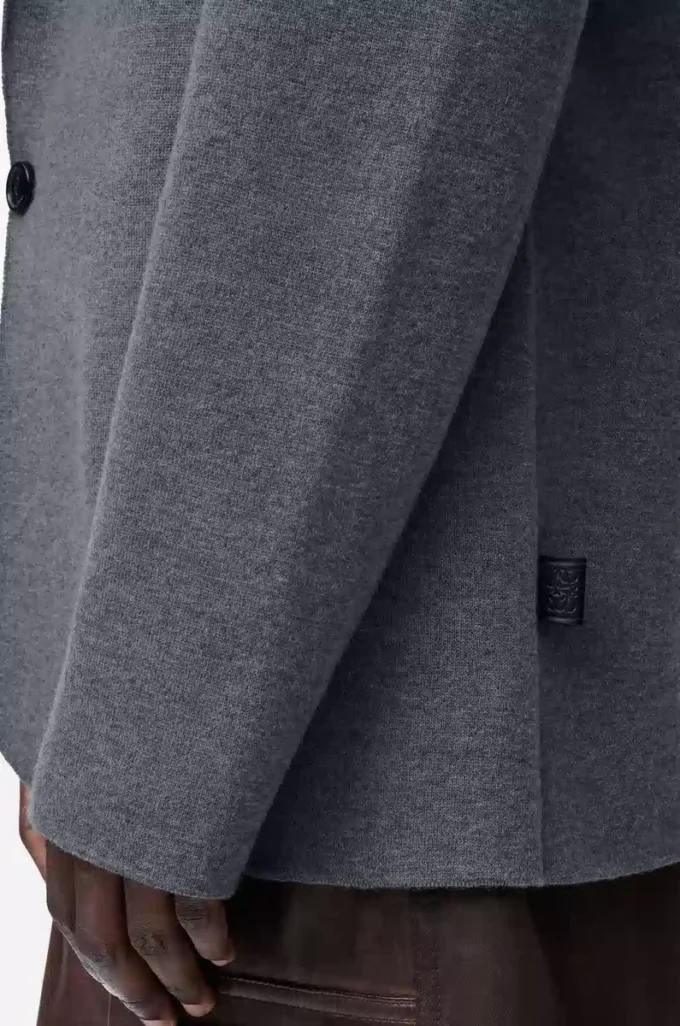 Chaqueta de lana gris jaspeado Chaqueta de lana gris jaspeado