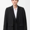 Chaqueta de lana negra Chaqueta de lana negra