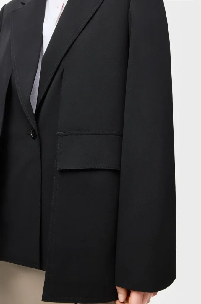 Chaqueta de lana negra Chaqueta de lana negra