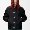 Chaqueta de nailon negro Chaqueta de nailon negro