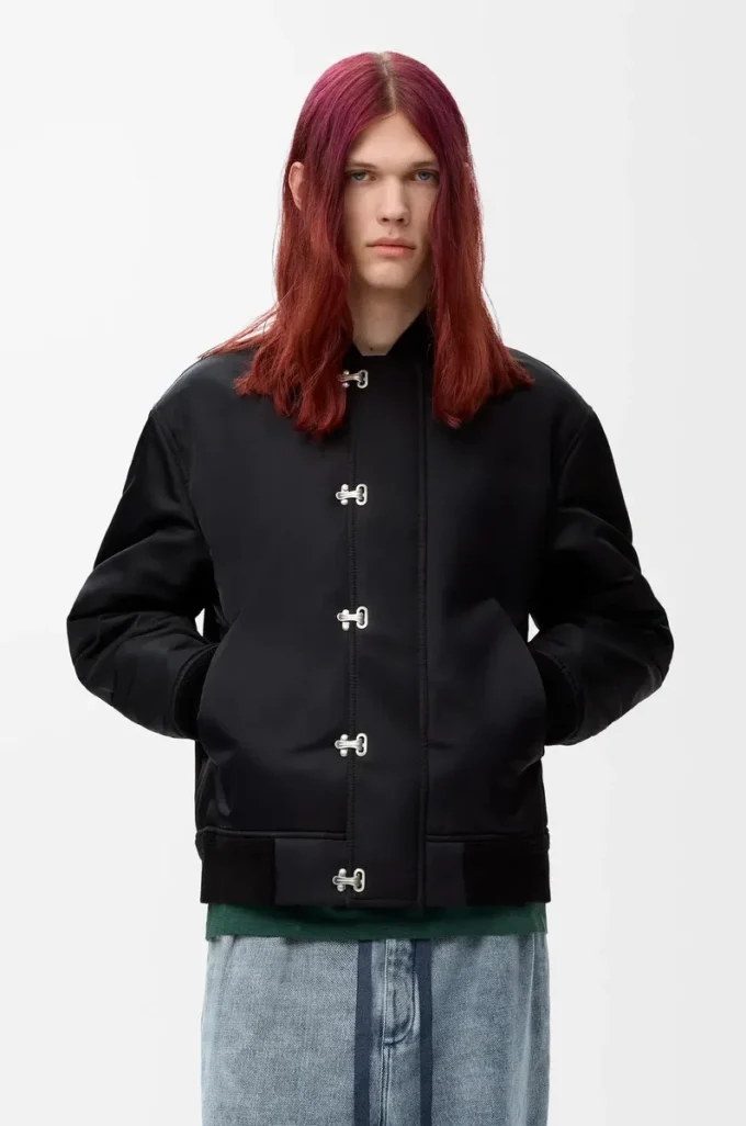 Chaqueta de nailon negro Chaqueta de nailon negro
