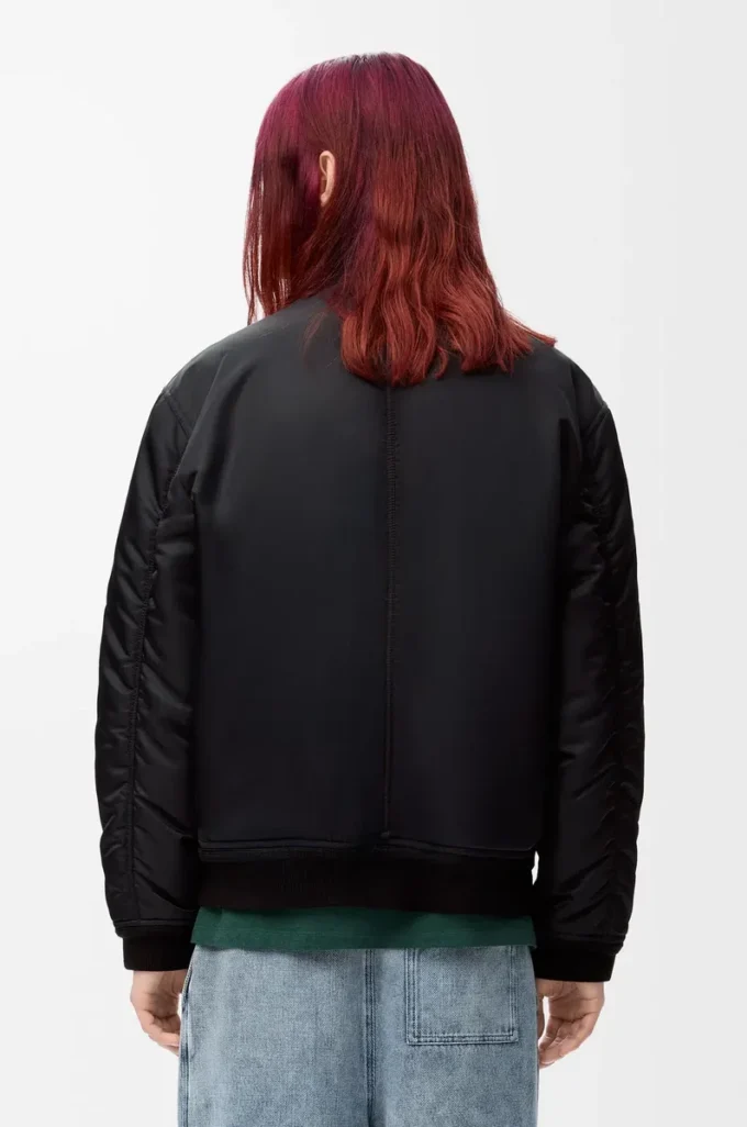 Chaqueta de nailon negro Chaqueta de nailon negro