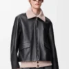 Chaqueta de piel de búfalo napa. Negro Chaqueta de piel de búfalo napa. Negro