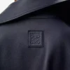 Chaqueta de piel de cordero napa azul marino Chaqueta de piel de cordero napa azul marino