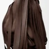 Chaqueta de piel de cordero napa marrón Chaqueta de piel de cordero napa marrón