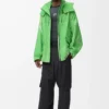 Chaqueta de tejido técnico flocado verde Chaqueta de tejido técnico flocado verde