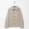 Chaqueta de trabajo de lana y cachemira Light Beige Melange Chaqueta de trabajo de lana y cachemira Light Beige Melange