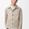 Chaqueta de trabajo de lana y cachemira Light Beige Melange Chaqueta de trabajo de lana y cachemira Light Beige Melange