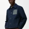Chaqueta de trabajo en denim azul índigo Chaqueta de trabajo en denim azul índigo