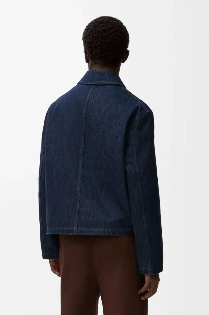 Chaqueta de trabajo en denim azul índigo Chaqueta de trabajo en denim azul índigo