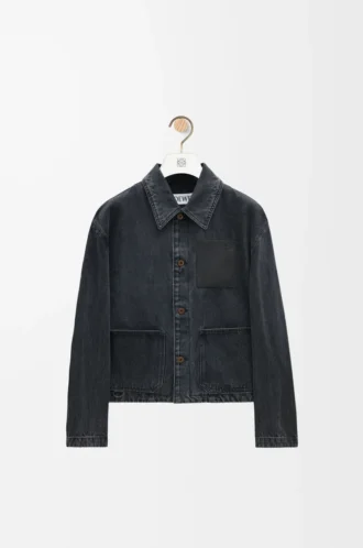 Chaqueta de trabajo en denim Negro