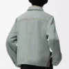 Chaqueta de trabajo en denim Verde caqui Chaqueta de trabajo en denim Verde caqui