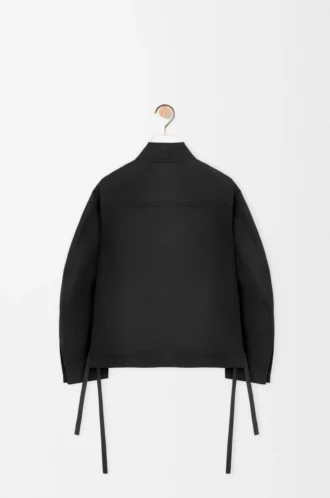 Chaqueta de trabajo en mezcla de cupro Negro