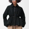 Chaqueta en mezcla de algodón Negro Chaqueta en mezcla de algodón Negro