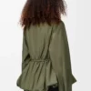 Chaqueta en mezcla de algodón Verde caqui Chaqueta en mezcla de algodón Verde caqui