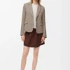 Chaqueta entallada de lana Beige Melange Chaqueta entallada de lana Beige Melange