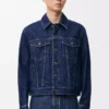 Chaqueta híbrida de denim y piel de becerro napa. Denim crudo Chaqueta híbrida de denim y piel de becerro napa. Denim crudo