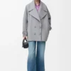 Chaqueta marinera Pebble de lana gris Chaqueta marinera Pebble de lana gris